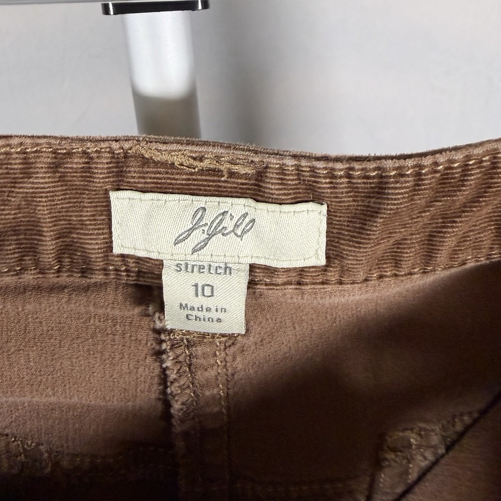 VTG J Jill Sz 10 Brown Corduroy Wide Leg Pants Boho Minimalist Fall Womens Indie - Picture 9 of 11